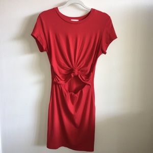 Red UO T-shirt dress